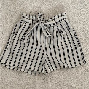NWOT Paperbag Striped Shorts